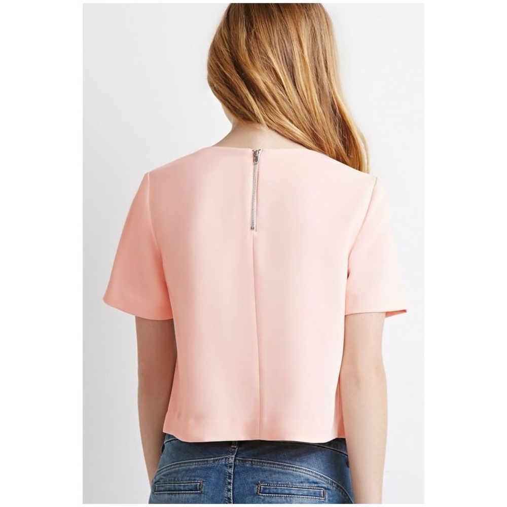 'FINAL'  New F21 Pink Classic Crepe Blouse NWT E9 - Picture 2 of 8